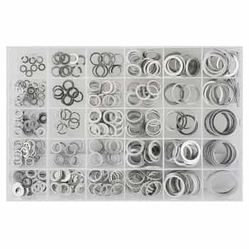 Assortiment de bagues d'étanchéité en aluminium 300 pièces
