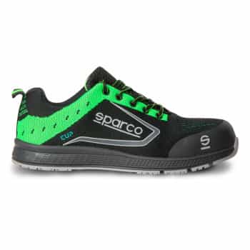 Sparco Chaussures de travail légères Cup S1P Adelaide Noir/Vert Taille 44