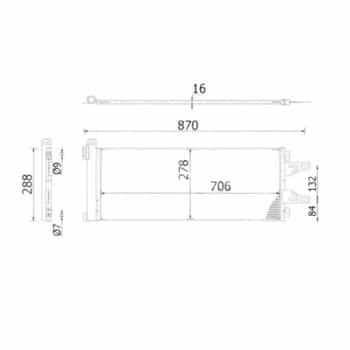 Condenseur, climatisation AC 368 000S Mahle