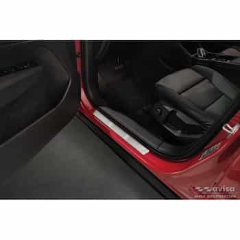 Seuils de porte en acier inoxydable sur mesure pour Volvo XC40 2018 - - 'Lines' - 4 pièces