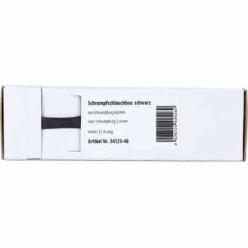 Gaine thermorétractable Noir Ø 4,8 mm Ø 2,4 mm Longueur 12 mètres