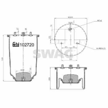 soufflet à ressort pneumatique