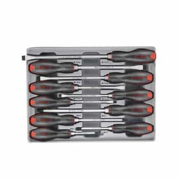 Jeu de tournevis à tête d'impact Plat & Philips 10 pièces