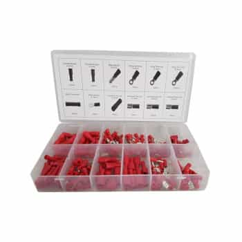 Assortiment Connecteurs de câbles rouge 260 pcs