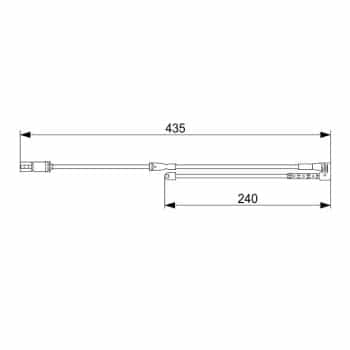 Contact d'avertissement, usure des plaquettes de frein 1 987 473 543 Bosch