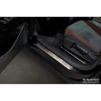 Seuils de porte en acier inoxydable sur mesure pour Volkswagen ID.4 2020 - 'Lines' - 4 pièces