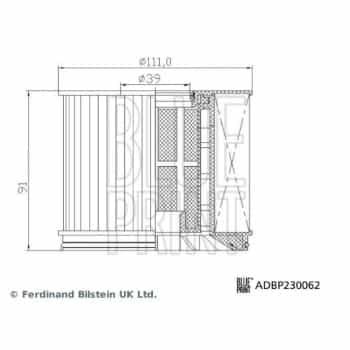 Filtre à carburant ADBP230062 Blue Print
