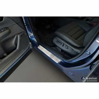 Seuils de porte en acier inoxydable sur mesure pour Honda CR-V VI (RS_) 2023 - 'Lines' - 4 pièces