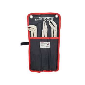 Pince taupe 3 pièces avec mâchoire plate et courbée et longue portée