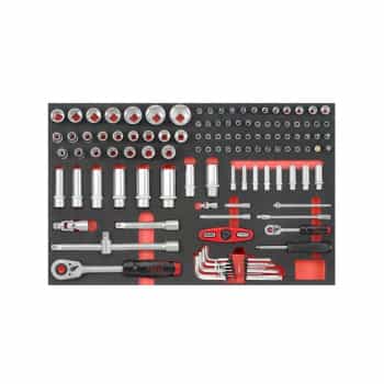 Jeu de douilles et clés Force 1/4" et 1/2" 116 pièces (EVA)