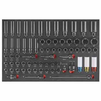 Jeu de douilles à chocs Force 1/2" 70 pièces (EVA)