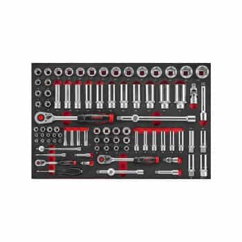 Jeu de douilles et clés Force 1/4", 3/8" et 1/2", 88 pièces (EVA)