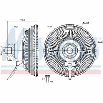 Embrayage, ventilateur de radiateur 86377 Nissens