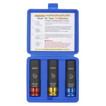 Jeu d'écrou de roue 1/2 ", à couple fixe, 3 pièces