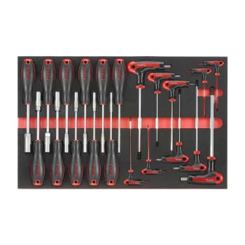 Jeu de 21 clés hexagonales et jeu de clés à billes hexagonales (EVA)