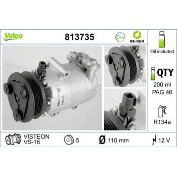 Compresseur, climatisation 813735 Valeo