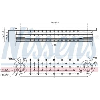 Refroidisseur d'huile, huile moteur 91482 Nissens