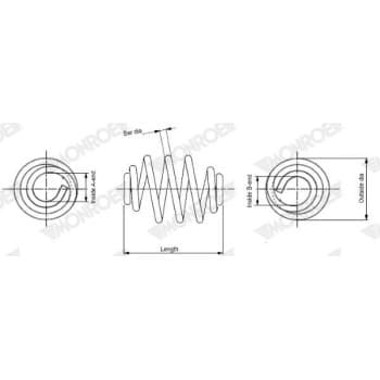 Ressort de suspension MONROE SPRINGS SN2276
